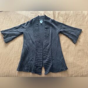 Tabitha Charcoal Open-Front Cardigan